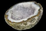 Las Choyas Coconut Geode Half with Quartz & Calcite - Mexico #180569-2